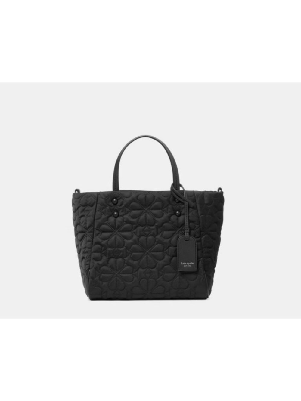KATE SPADE NY Tilly quilted spades women's small tote crossbody bag - Black - Picture 2 of 10